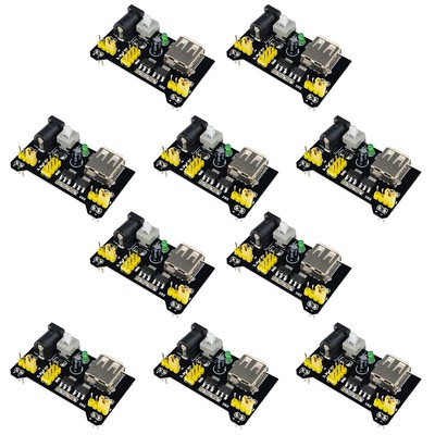 10x Breadboard Power Supply Module 3.3V / 5V For MB102 & Solderless Breadboards.