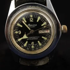 Bercona Sport 38mm Mens Watch Shockresistant Parts/Repair - Free Shipping USA