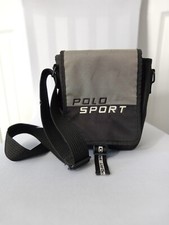 Polo Sport Vintage Crossbody Bag Women’s Black White Adjustable Buckle Purse