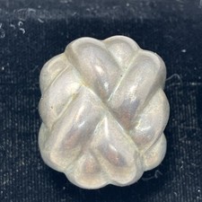 Vintage  Mexico  925 Sterling SIlver  Domed Weave Look  Ring sz 8