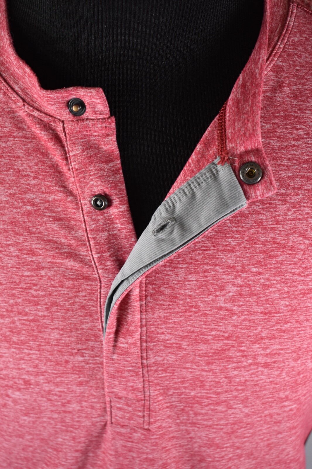 Lululemon Mens Surge Henley Long Sleeve Red Heathered… Gem