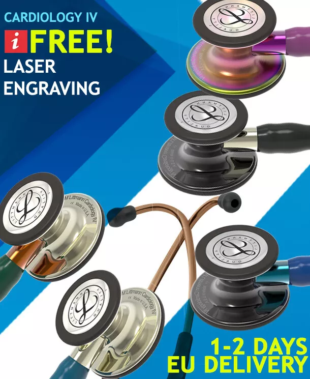 Littmann Cardiology IV 6163 stethoscope with name engraving and