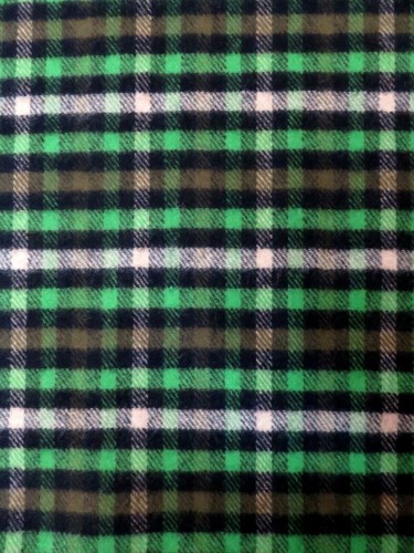 Mens scarf wool & cashmere green navy blue checked Made in Scotland NEW winter - Picture 2 of 5
