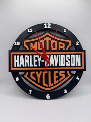 Harley Davidson Wall Clock 10.5  Smooth Sweep - Sportster Bagger Fat Boy