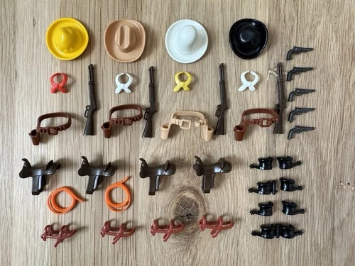Vintage Playmobil #7707 - Cowboy's Accessories - COMPLETE  - Pistols, Rifles