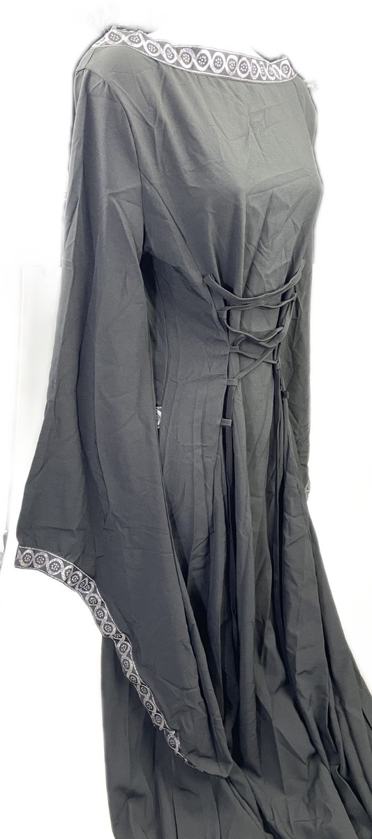 Small Black Medieval Renaissance Long Dress Princess Halloween Costume  Stretch | eBay
