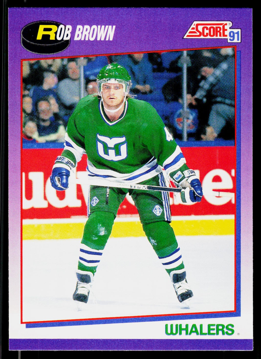 Rob Brown, 1991-92 Score American, #246, Hartford Whalers,