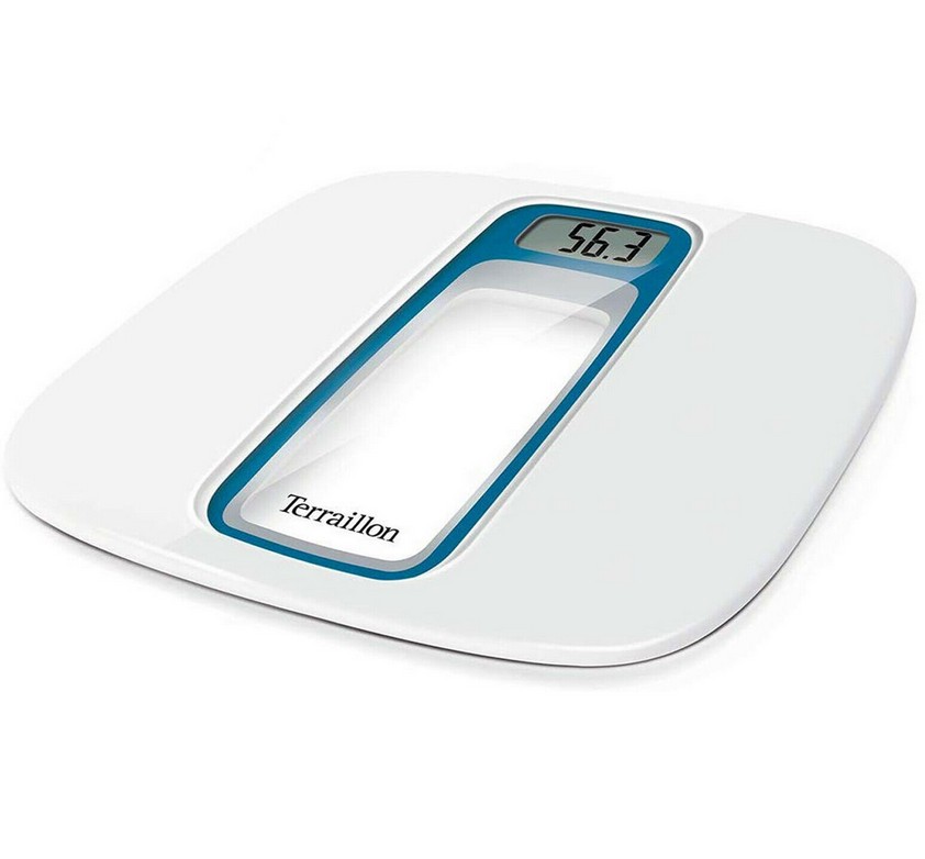 Pèse-personne électronique Terraillon 160kg balance blanche et bleue 14470