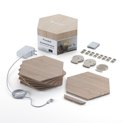 Nanoleaf Elements Hexagon Wood Look Starterkit + Erweiterungskit