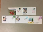 Five Japan NEW YEAR GREETINGS fdc