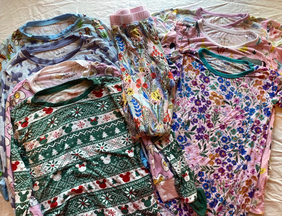 Lote de (8) Piezas Little Sleepies Pijama Bambú Prendas para el torso + Parte Inferior Desajustada 7/8 Foto 2 de 4