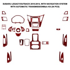 Carbon Fiber Red Complete Set Trim Stickers For Subaru Legacy Outback 2010-2014