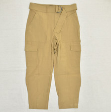 Banana Republic Women Cargo Pants Taper Skinny Belted Polyester Brown Size 8