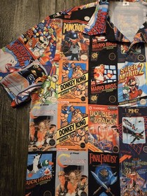 Nes game Hawaiian Shirt super mario bros 1 2 3 tmnt zelda dragon warrior link 4 
