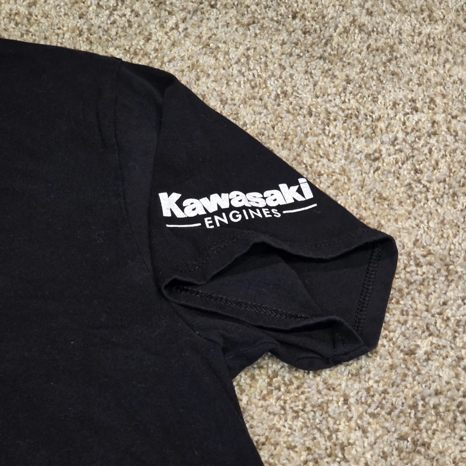 Camiseta Kawasaki Engines Acero Verde Logo Negro Verde Blanco Para Hombre 3XL 27x29" Foto 3 de 4