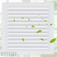 1 Pcs 12x12" Aluminum Gable Vent with Screen Mesh Square Return Louver