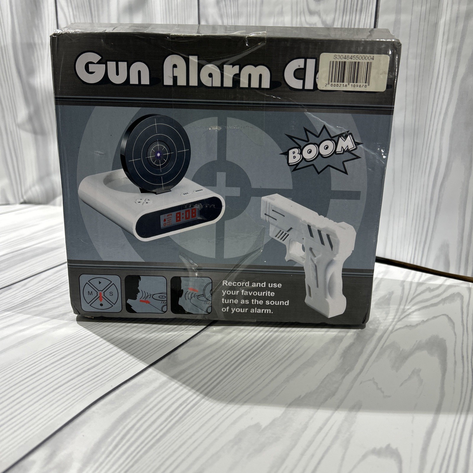 Gun alarm clock/target alarm clock/creative clock new in the box.