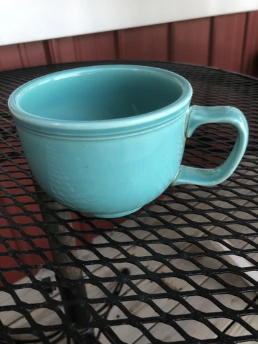 Vintage Homer Laughlin Sea Mist Green Coffee Mug 4.75” Wide 3.5” Tall