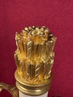 Louis XVI White Marble & Gilt Bronze Pr. CANDLEHOLDERS 19th C FInely Chiseled !! — photo 3