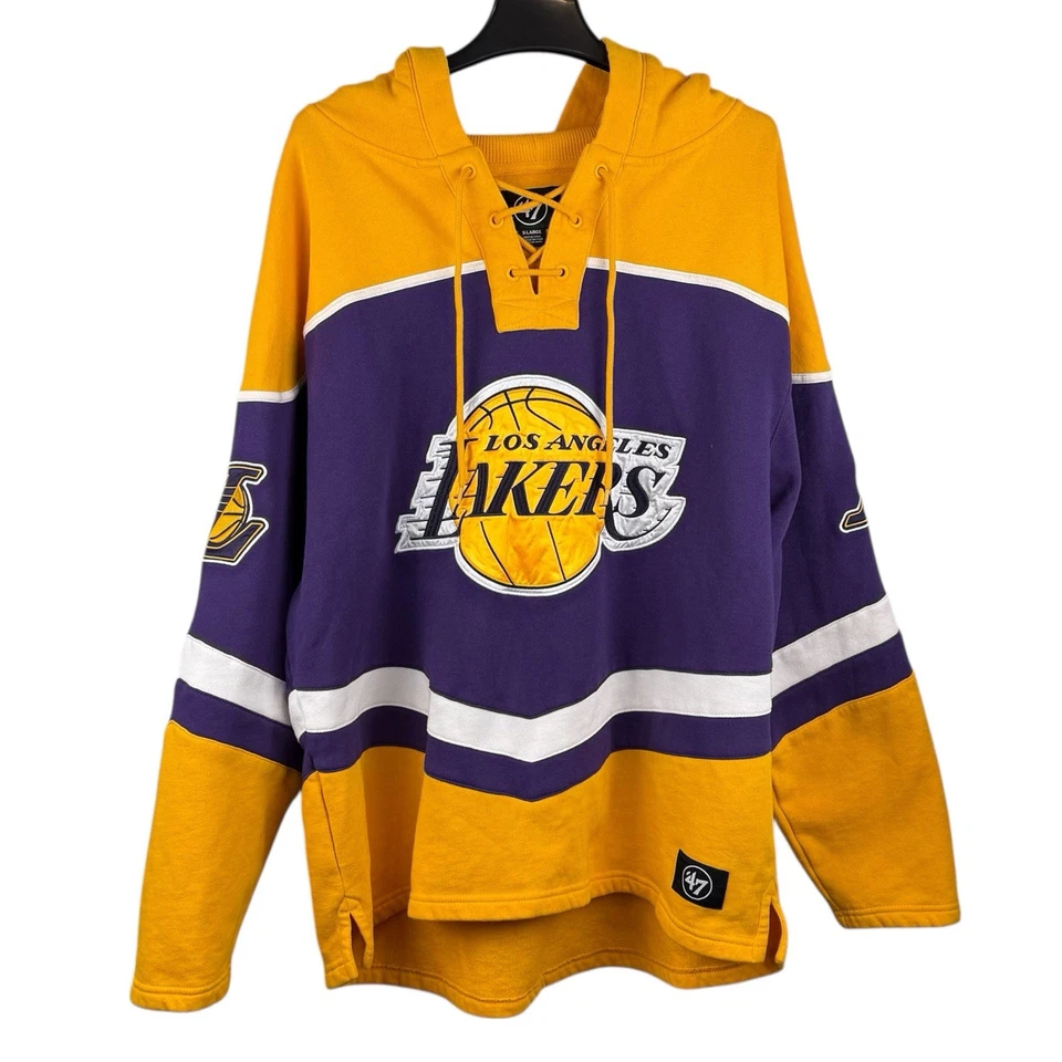 Nuevo 47’ Marca NBA Los Angeles Lakers Jersey Sudadera con Capucha Talla XL Foto 2 de 4
