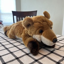 Yomiko Classics Realistic Fox Russ Red Brown White 12" Plush Laying Down