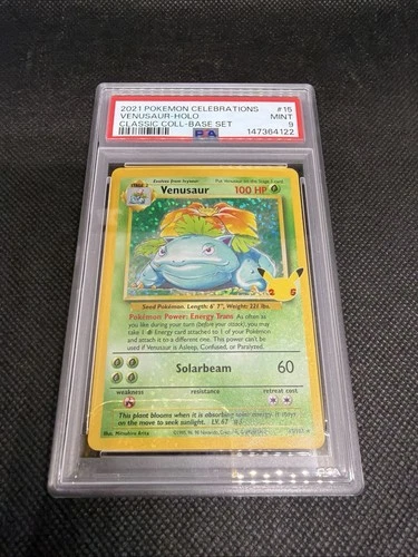 Pokémon Venusaur 15/102 Holo Classic Collection Celebrations PSA 9 2021 English