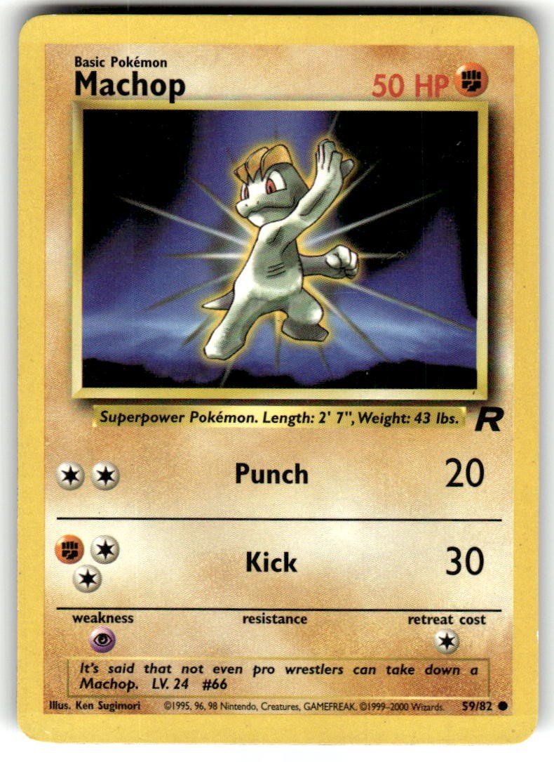 MACHOP - 59/82 - Team Rocket - Pokemon Card - NM
