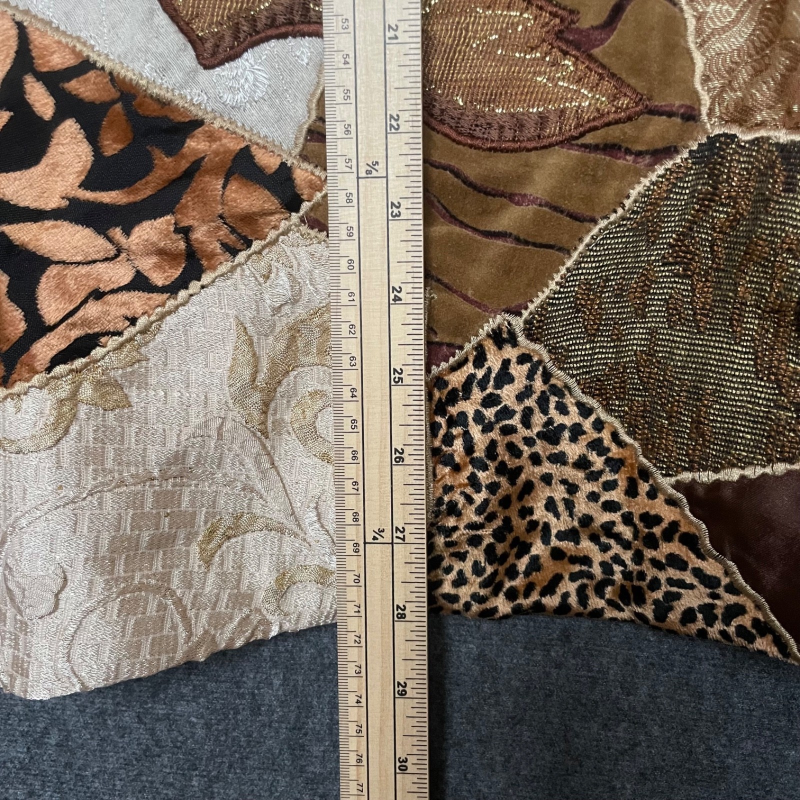 Indigo Moon Patchwork Tapestry Jacket Size L Boho… - image 9