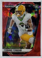 2025 Prizm Draft Picks #99 Terrance Ferguson Red Ice RC - ORE | LA Rams