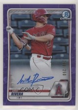 2020 Bowman Chrome Prospects Purple Refractor /250 Erik Rivera #CPA-ERI Auto 3k9