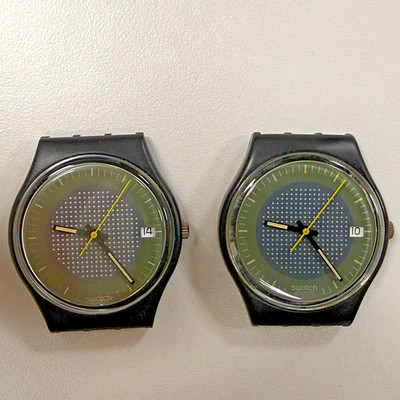   Swatch 2x 1984 JAEGERMEISTER GB404 - Normal & PROTOTYP - Brandneu