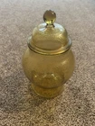 Vintage AMBER GINGER JAR  CANISTER INDIANA GLASS  11.75" Iridescent