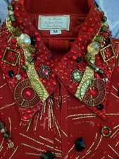 JEAN'S WESTERN PLEASURE SHOW SHIRT JACKET HORSEMANSHIP SHOWMANSHIP HORSE HOBBY M