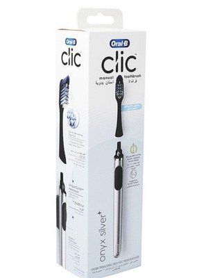 Oral-B Clic Handzahnbürste, Chrom Schwarz, 300410106591