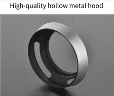 Leica Silver Aluminum Hollow Lens Hood 39/40.5mm Anti-Glare Metal Lens Shade