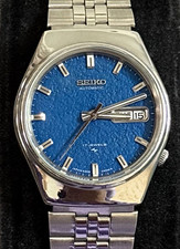 Seiko Automatic Men’s Watch 17 Jewels Blue Dial Day/Date 6309 Japan made