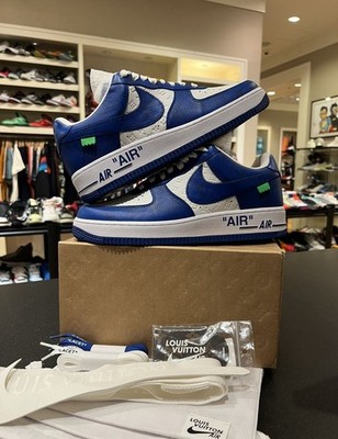 Louis Vuitton Nike Air Force 1 Low Virgil Abloh White Royal Size 9.5
