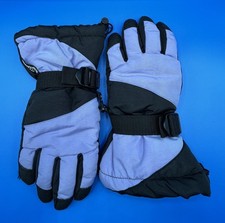 Thinsulate Winter Gloves 40 Gram Insulation Black/Lavender Adjust Girls LG 12-14