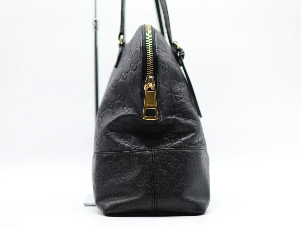 GUCCI Hand Bag Guccissima Leather Black Authentic - Image 3 of 4