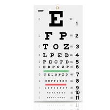 Eye Chart for Exams - Snellen Wall Chart 20 Feet, 11 X 22 in.