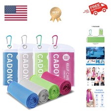 4 Pack Cooling Towel 40"x12", Soft Breathable Chilly Towel, Ice Towel, Microf...