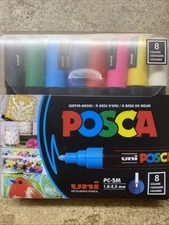 uni-ball uni POSCA PC-5M Water-Based Paint Markers Medium Tip 8 PACK