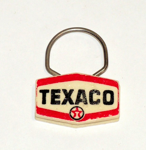 RARE Vintage Leonard Oil Company Keychain TEXACO Fob Kerosene-Fuel Oil Key Ring