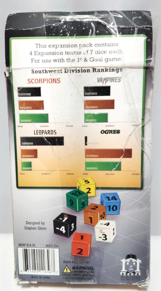 1st & Goal DFL Expansion Teams-SW Division, Ogres, Leopards, Scorpions, Vampires - Image 2 of 2