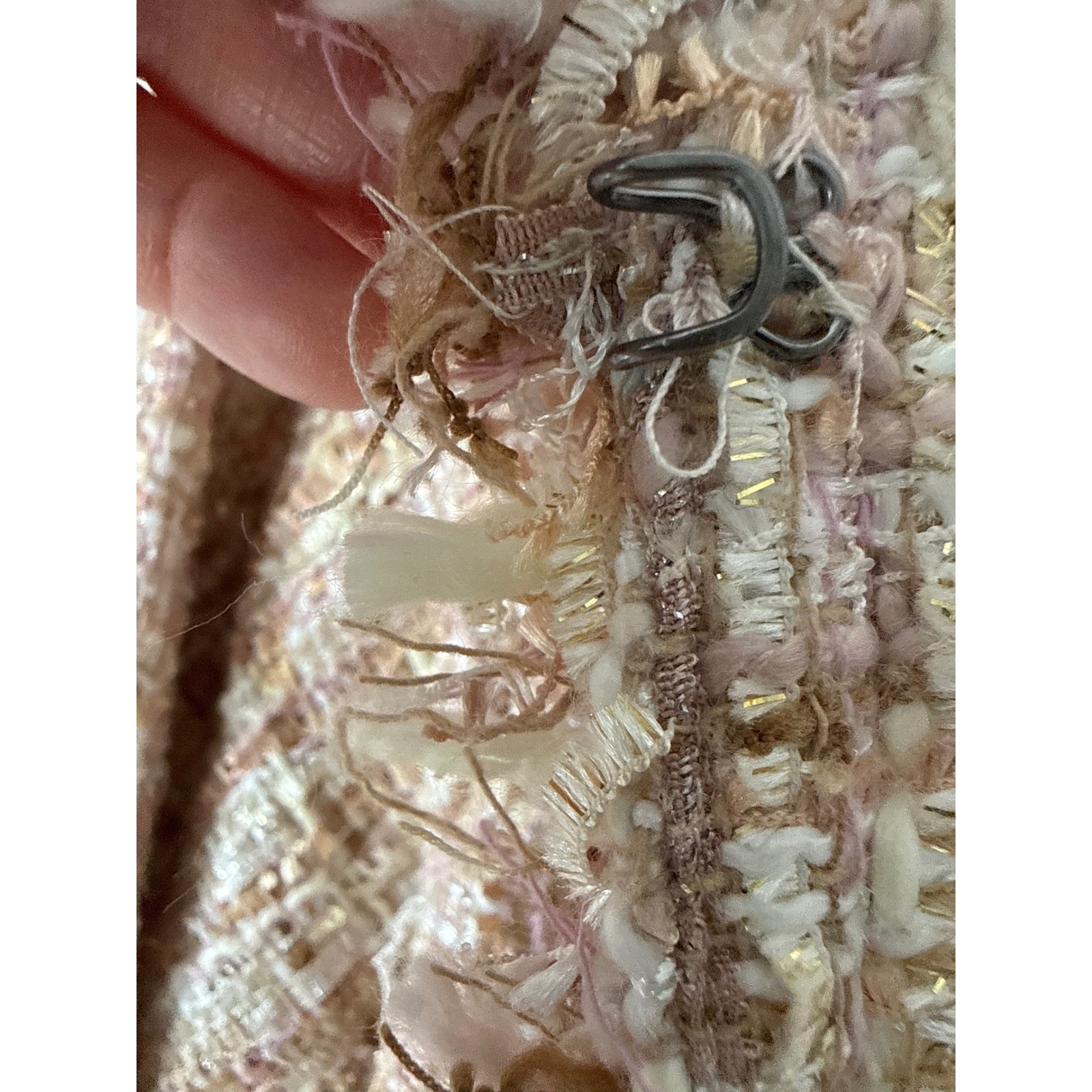 Easel Boucle Pearl Sequin Jacket Size Large Preppy Chic Coquette Elle Woods image 9
