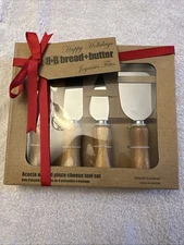 B & B Bread & Butter - Acacia Wood 4 Piece Cheese Tool Set - BRAND NEW