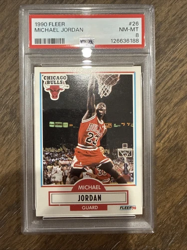 1990-91 Fleer - Michael Jordan #26 Black Line Under Biographical Information