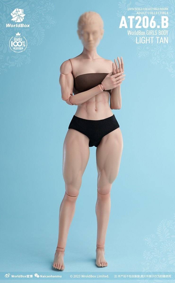 Worldbox AT206A 1/6 Female Light Tan Muscle Flexible Joint Body
