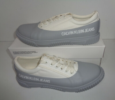 Calvin Klein Damen-Sportschuhe weiß Freizeit Schnürschuhe UVP 125 £ NEU UK-Größe 6