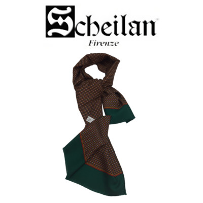 Unisex Scarf, Silk, Green Fancy, 344815, Scheilan